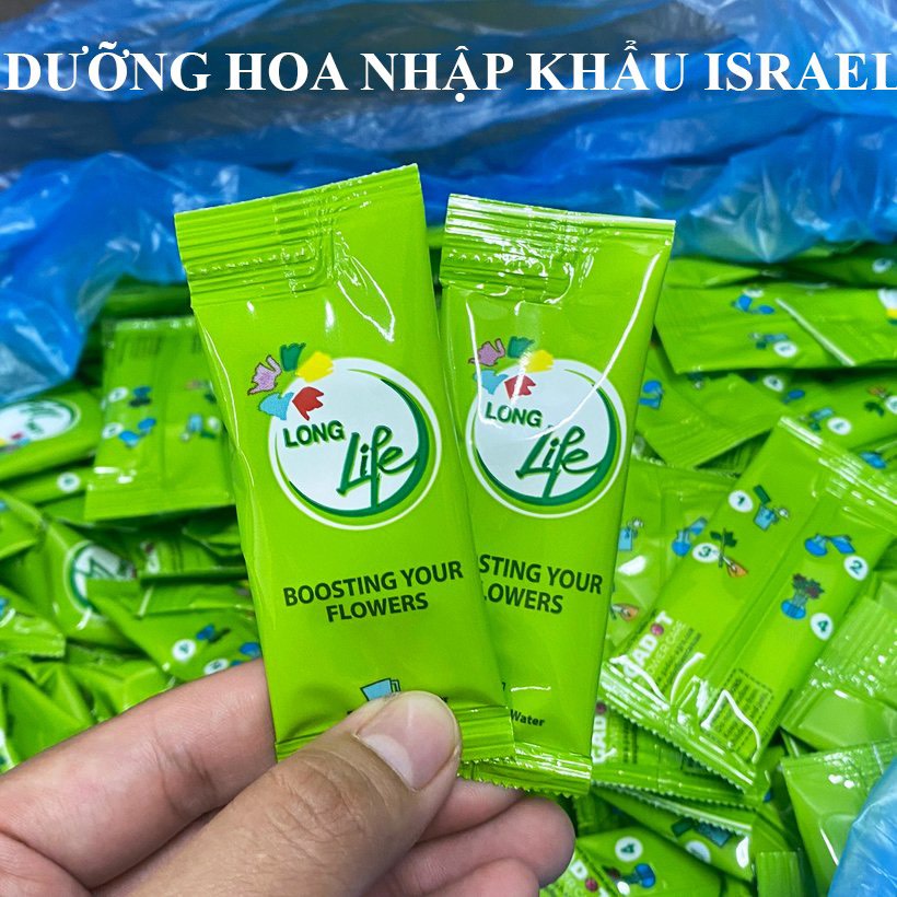 Gói bột 5 gram Dưỡng hoa tươi lâu Long life Israel - KENKOU Dùng cho Hoa cắm bình 14 ngày không thay nước