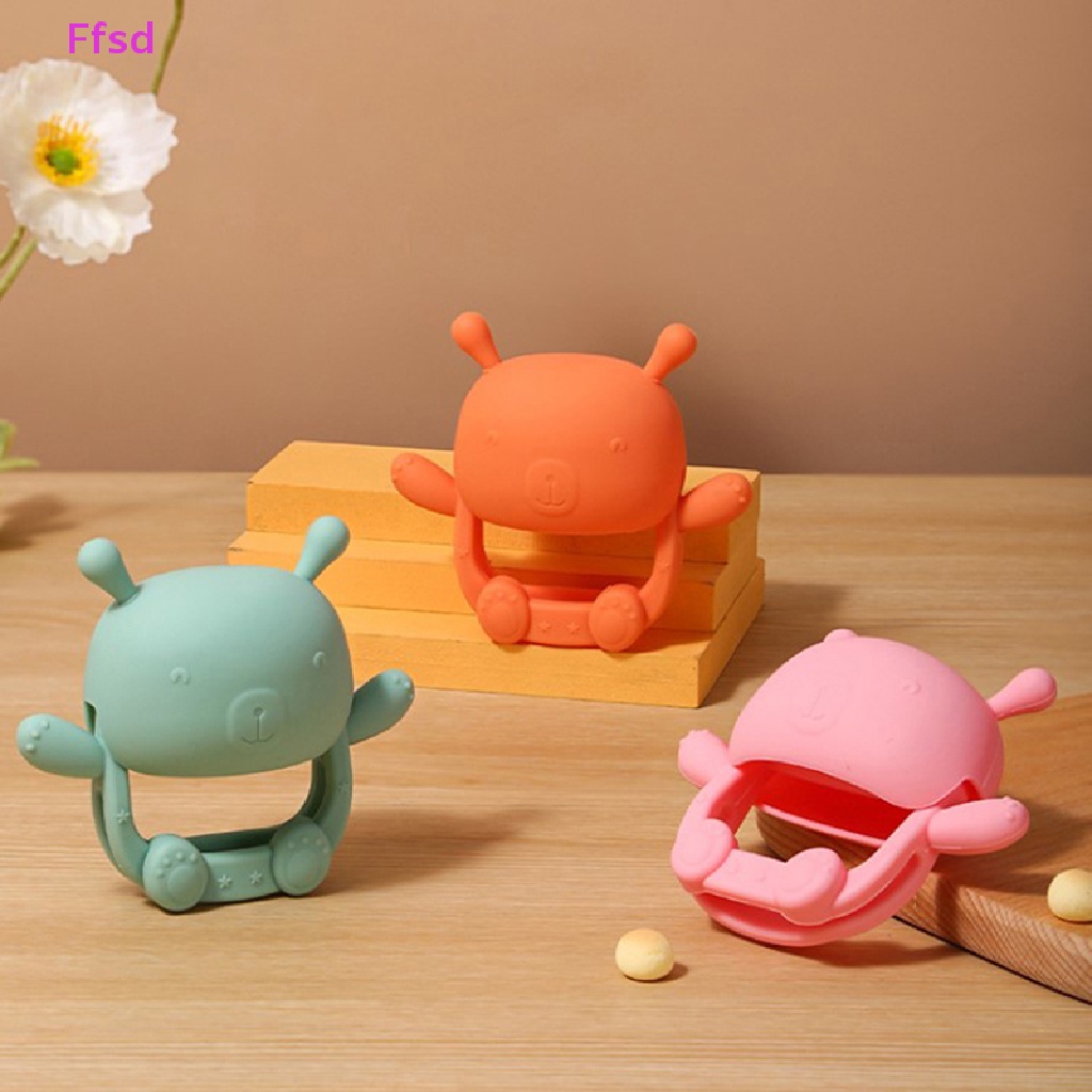 Găng Tay Silicone Hình Gấu Chống Rách Cho Bé ​Đồ Chơi Gậy Ngậm Mát Xa Chống Cắn Chuyên Dùng Cho Bé Mọc Răng
