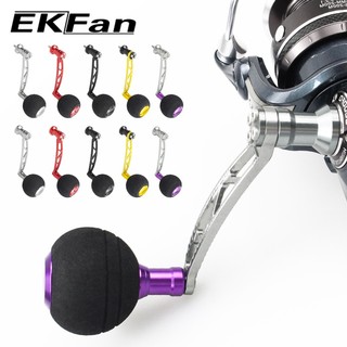 EKfan Red/Gold/Red/Purple aluminum alloy EVA Fishing Reel handle for abu Daiwa Shimano DIY Spinning fishing reel tools