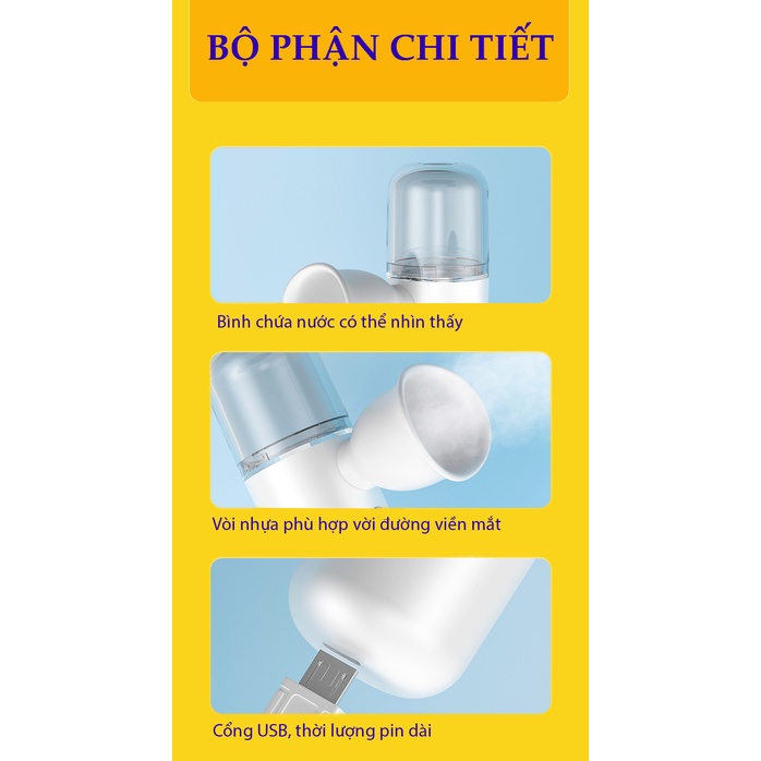 Máy xông hơi mắt dưỡng ẩm, giảm khô, giảm quầng thâm tăng sản xuất collagen vùng mắt