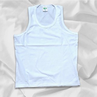 Áo thun ba lỗ trắng cotton bossini cho bé trai mặc nhà, mặc lót