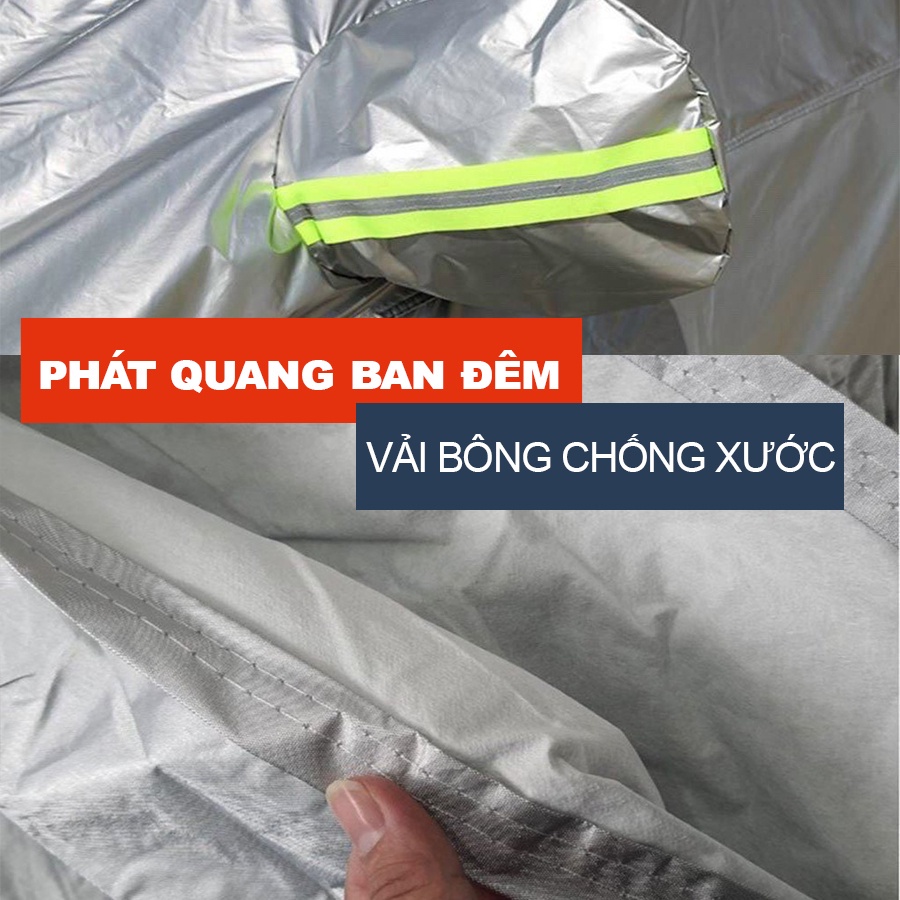 [⚡️FREE SHIP⚡️] Bạt phủ xe cao cấp 3 lớp chống xước, chống nắng, chống cháy cho ô tô