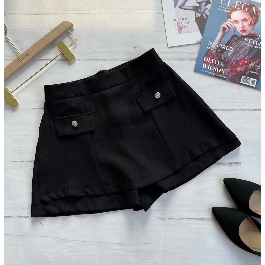 Quần váy Bigsize Nữ Tú Mỡ Quần Váy Bigsize Thiết Kế Thon Gọn Quần váy nắp túi  Đủ size từ 50-85KG QV0004