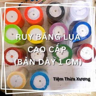 Ruy băng lụa cuộn dài 22m bản rộng 1cm đủ màu sắc