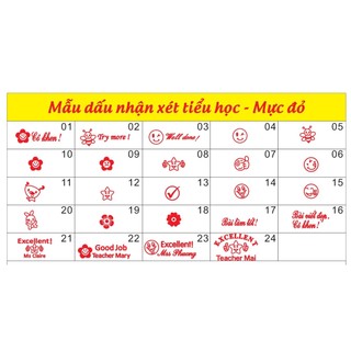 Mộc dấu cô khen tiểu học mẫu giáo theo yêu cầu