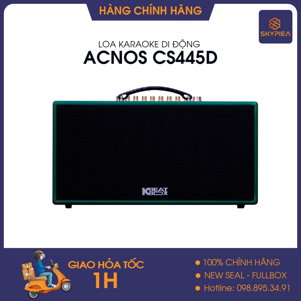 Loa Karaoke di động chính hãng ACNOS CS445D (kèm 2 Micro) - BH 12 tháng