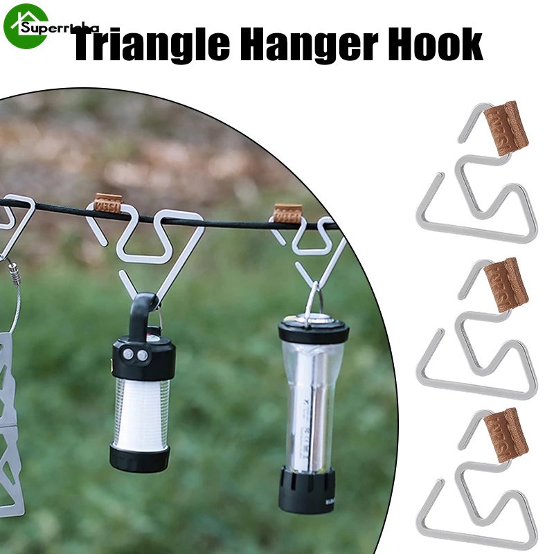 1 Móc Treo Hình Tam Giác Bằng Thép Không Gỉ Siêu Nhẹ Đa Năng Tiện Dụng Mang Theo Du Lịch Dã Ngoại