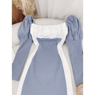 ĐẦM BODY XANH PHỐI