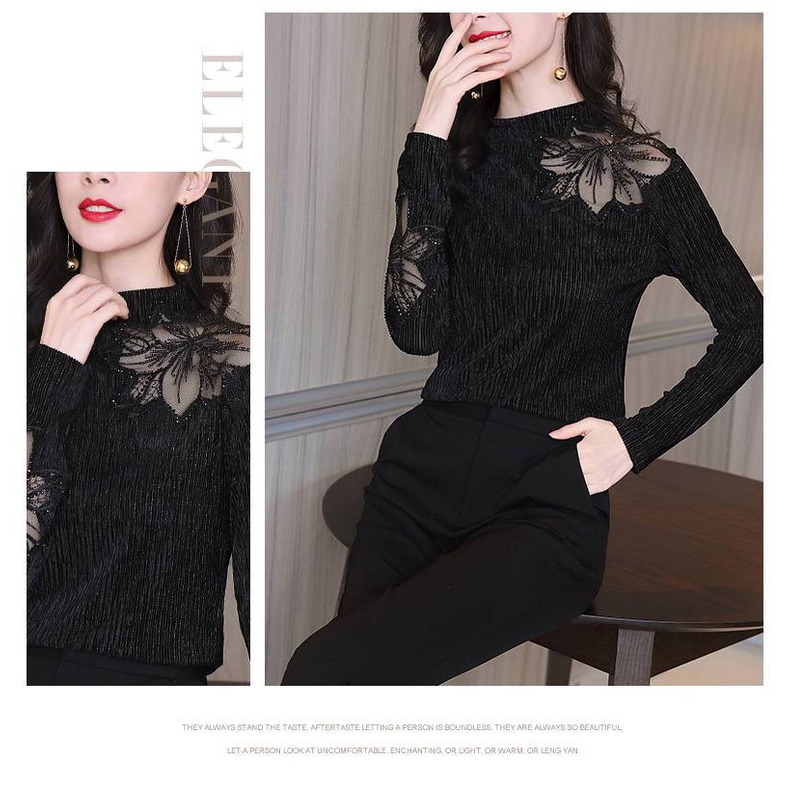 Áo Thun Cao Cổ Dài Tay Phong Cách Thu Đông Mới 2022