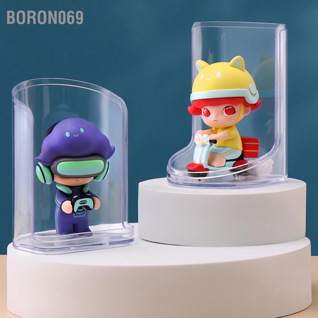 Boron069 Chống bụi Lưu trữ hình hành động Hộp nhựa trong suốt trưng bày búp bê hoạt