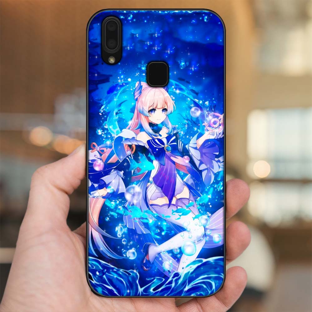 Ốp lưng Vivo Y91, Y95 viền đen in hình Sangonomiya Kokomi Genshin Impact