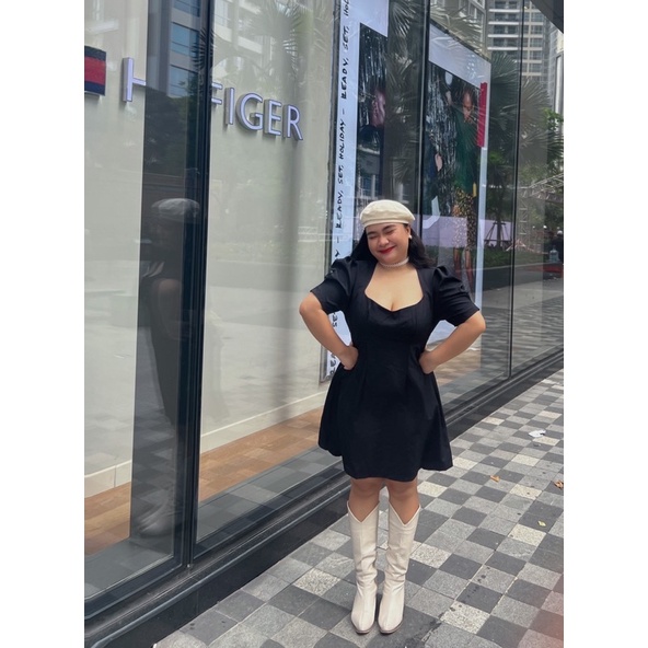 Đầm tiểu thư bigsize cột nơ Linda BIGSIZE_GIARE Váy bigsize tay phồng thiết kế dự tiệc, đi date, đi chơi