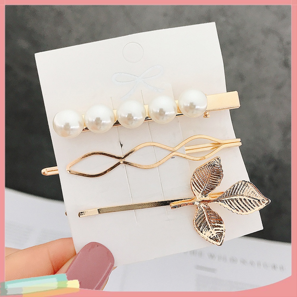 Phụ kiện gài tóc kiểu ngọc trai giả sáng lấp lánh thời trang cho nữ