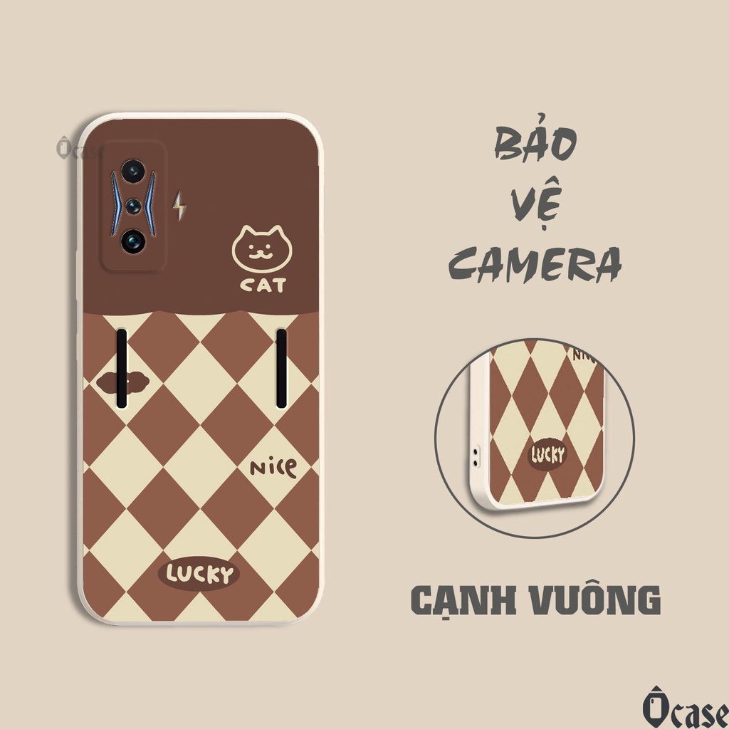 Ốp lưng Xiaomi Redmi K50 / K50 AMGF1 / K50 Gaming / Poco F4 GT in hình Mèo và Vịt vàng cạnh viền vuông có bảo vệ camera