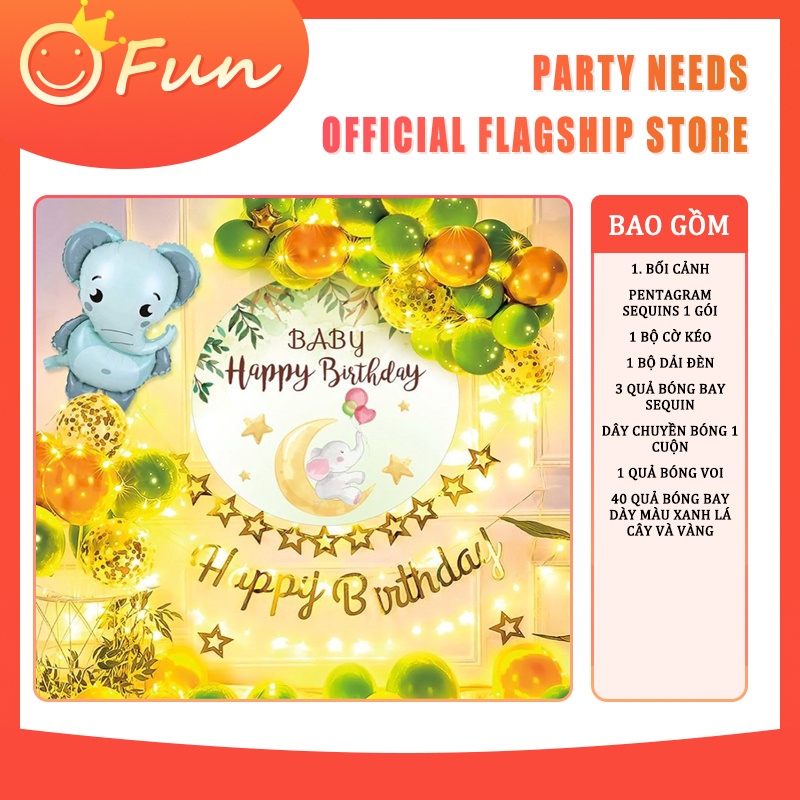 Set bóng trang trí sinh nhật bé trai và bé gái