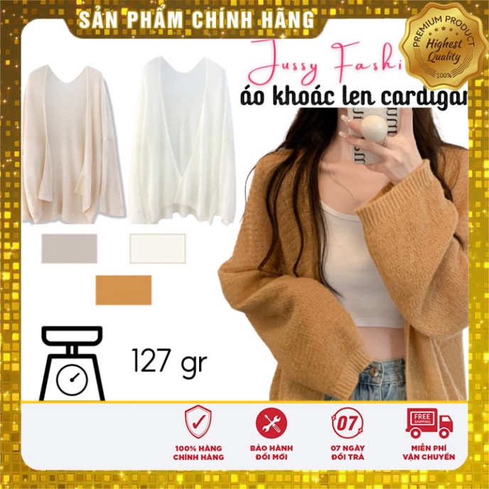 Áo Khoác Cardigan Len Hàng Chuẩn 127gr Jussy Fashion phong thái áo len ấm Ulzzang Cho Nữ Hàng Đẹp nhiều màu sắc Hot