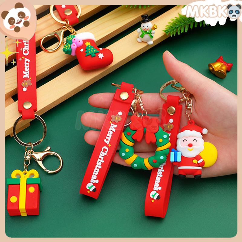 🐼 MKBK 🐼 móc khoá cute Ông già Noen quà Giáng sinh hình ảnh hoạt hình móc treo chìa khoá móc khoá xe máy móc chìa khoá giáng sinh