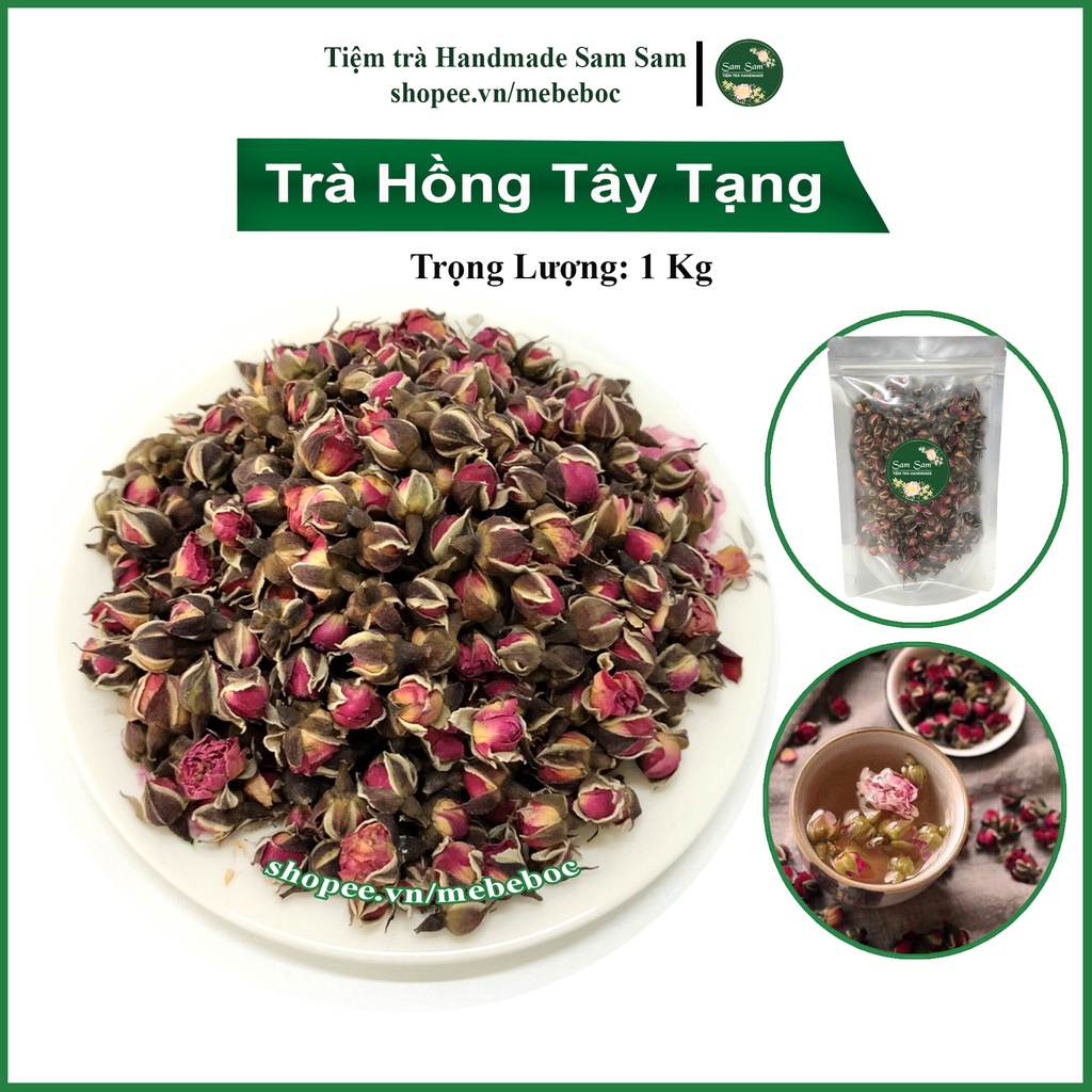 Trà hoa hồng sấy khô hữu cơ tây tạng 1kg đẹp da, thải độc, chống lão hóa, giảm stress Sam Sam