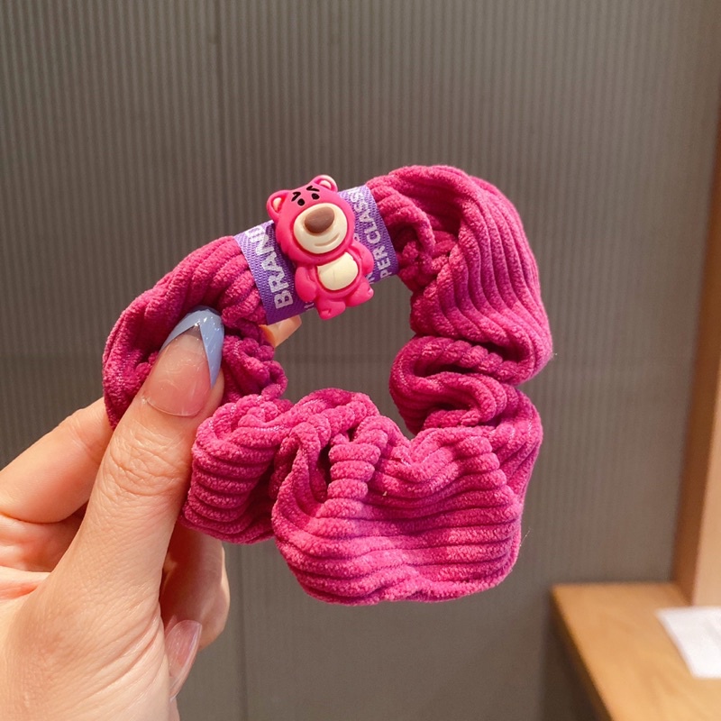 Scrunchies gấu hồng losto