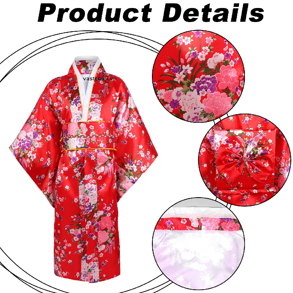 Đầm Kimono Truyền Thống Nhật Bản Xinh Xắn Cho Bé Gái