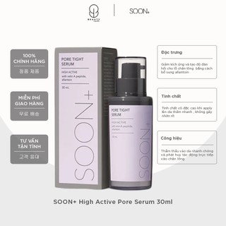 Tinh chất săn chắc thu nhỏ lỗ chân lông soon+ pore tight serum 30ml sn0005