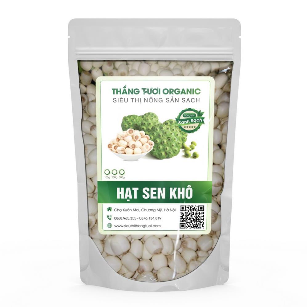 Hạt sen khô - 100% nguyên chất sấy khô từ sen tươi - loại 1 thượng hạng