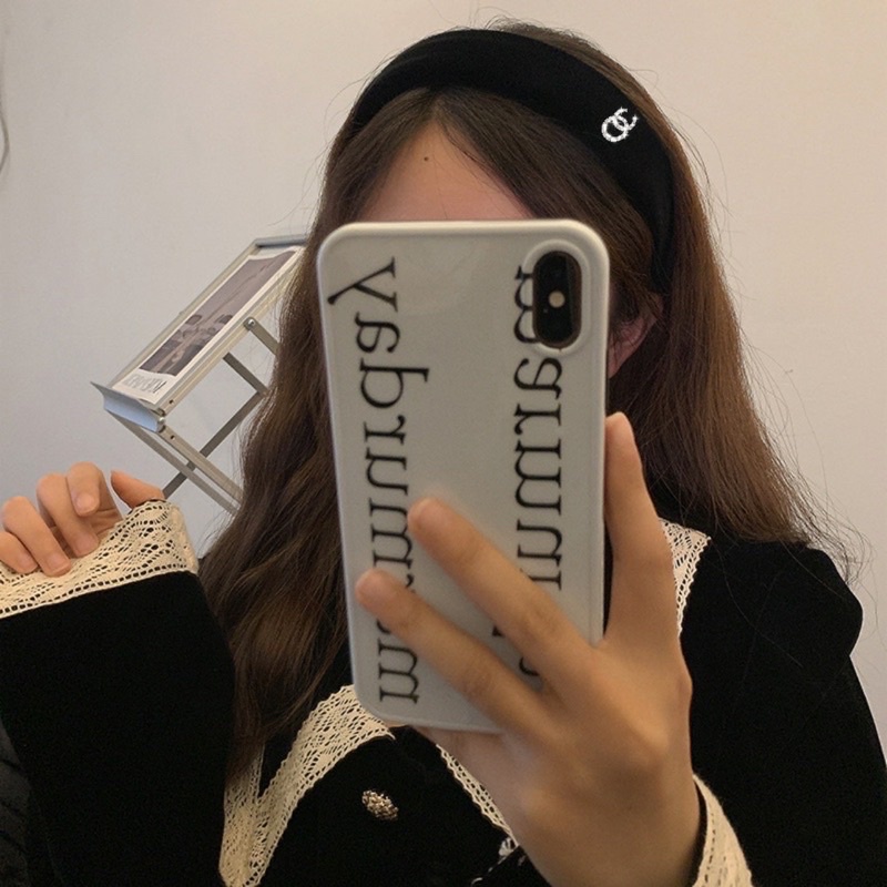 Bờm tóc đen cho nữ phong cách Hàn Quốc đính chữ X cute B162