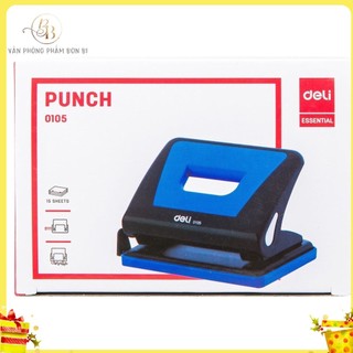 MÁY ĐỤC LỖ 15 TỜ, DELI105, dập lỗ giấy, đồ dùng văn phòng phẩm giá rẻ