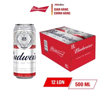 Bia Budweiser lon 500ml thùng 12lon (giao nhanh HCM)