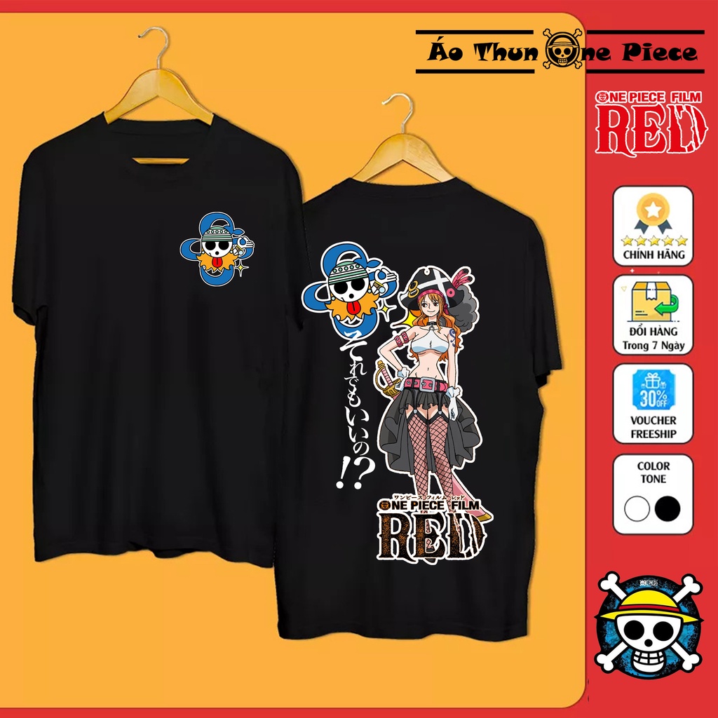 ⚡️FREESHIP⚡️Áo Thun In Hình Nami One Piece Film Red Trắng Đen Cực Chất, Cực Đẹp