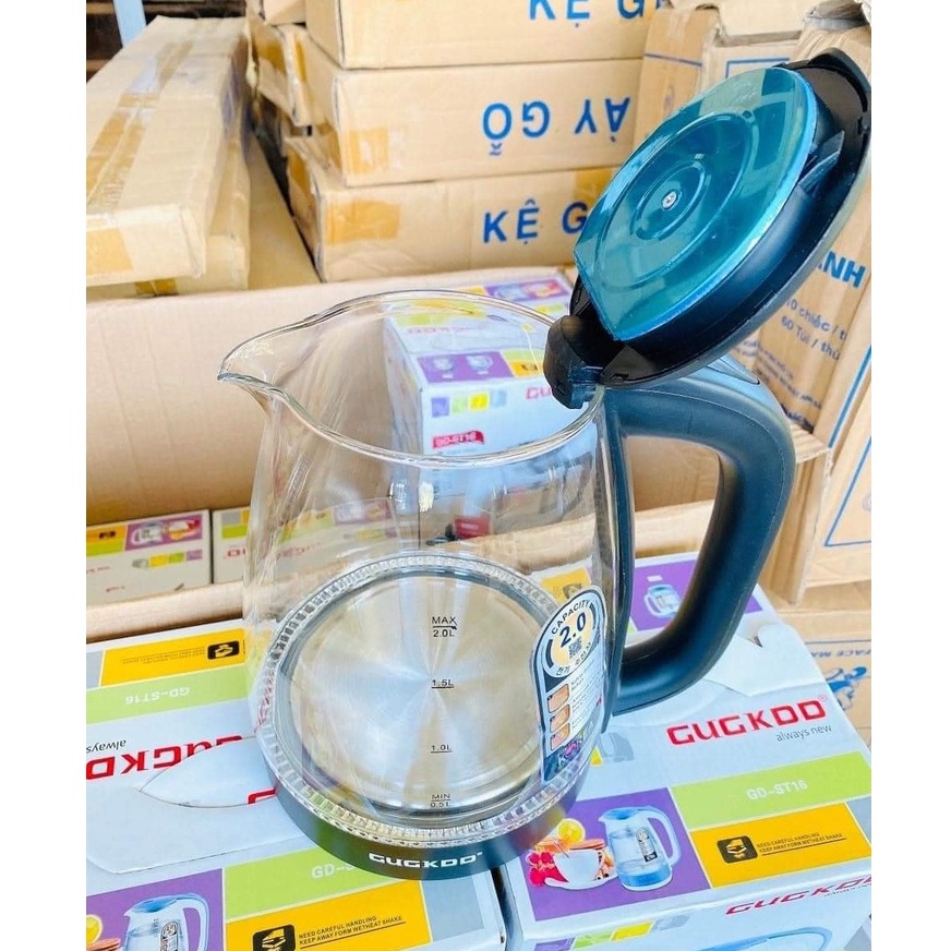 Ấm Siêu Tốc Thủy Tinh - Bình Siêu Tốc 2.0L Có Đèn Led ,Tự Ngắt Khi Sôi
