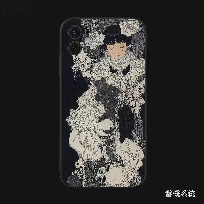 Ốp Điện Thoại Mềm Hình Cô Gái Phong Cách Gothic Cho iphone12promax Huawei