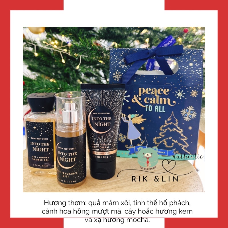 Auth INTO THE NIGHT - SET HỘP QUÀ 3 MÓN CỦA HÃNG BBW USA