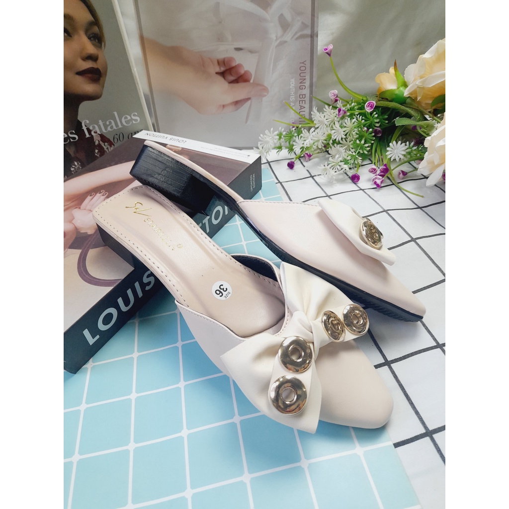 Giày Sục  Đính Nơ Bắt Mắt - Thời Trang - sucnoluoi