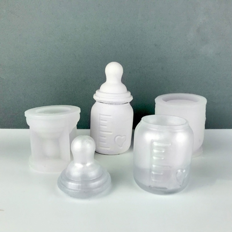 Khuôn Silicone Làm Bình Sữa 3D Diy Tiện Dụng