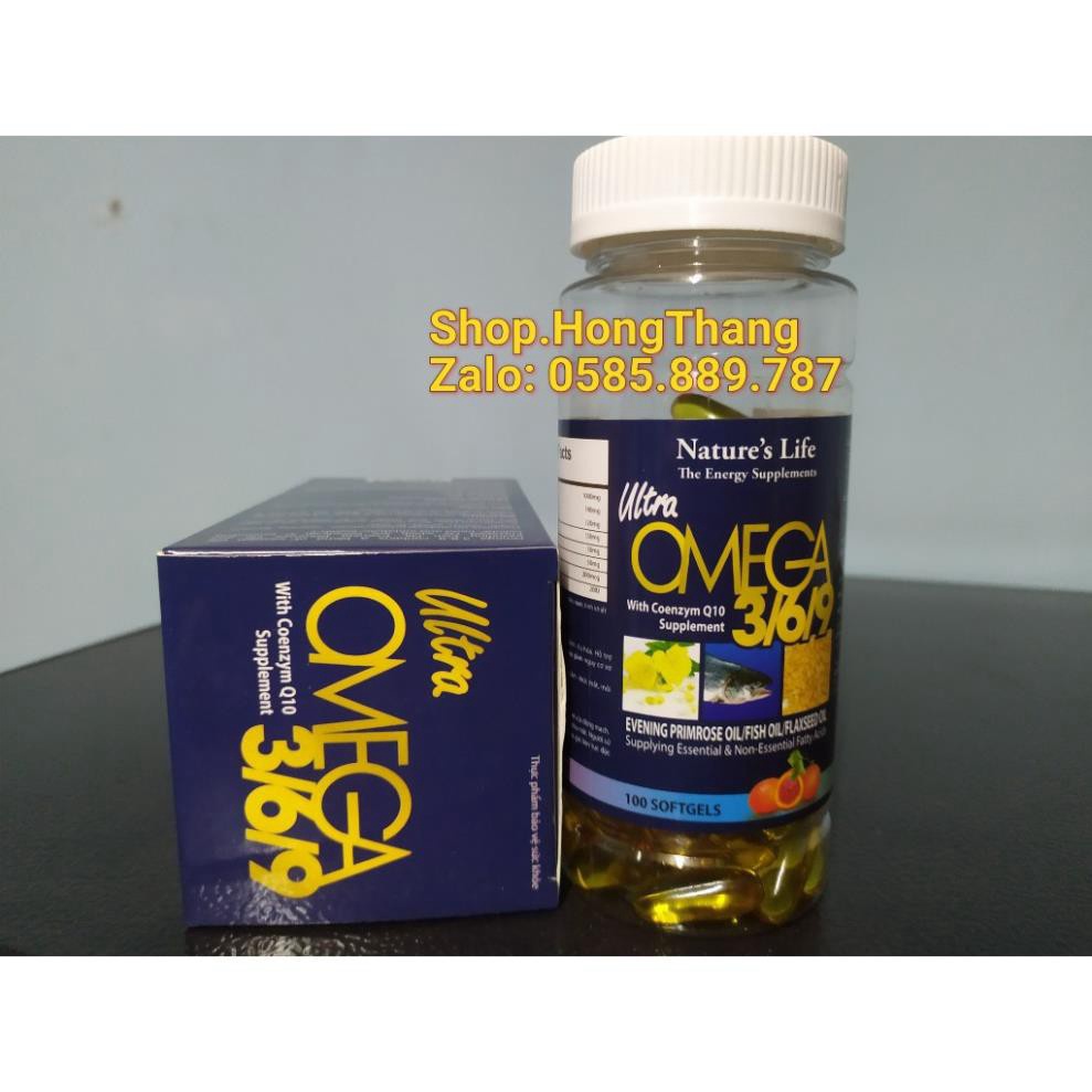 Dầu Cá Omega 3.6.9 Hộp 100 viên - Bổ Não, Tăng Cường Thị Lực, Giảm Nguy Cơ Mắc Bệnh Tim Mạch