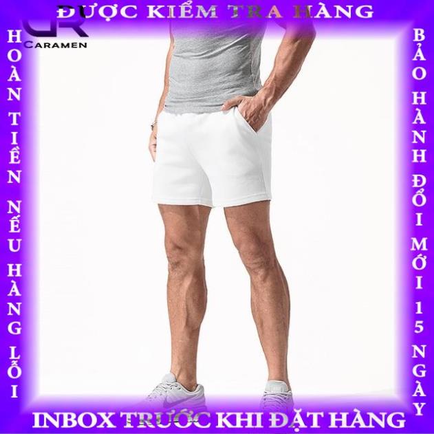 Quần short nỉ thể thao CARAMEN chất vải nỉ da cá khô thoáng trẻ trung dày dặn co giãn trantuan