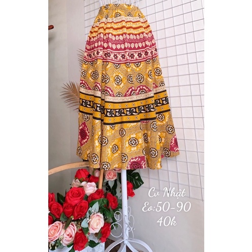 Chân váy Nhật dài kiểu