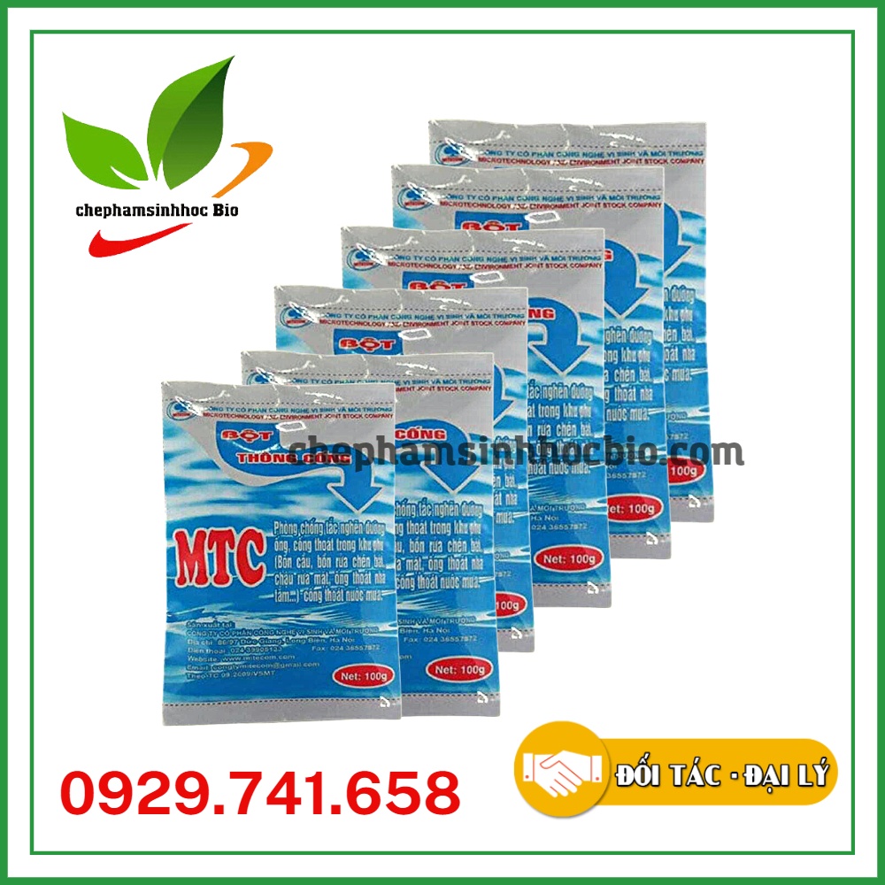 Combo 6 gói. Bột thông cống MTC. Gói 100g