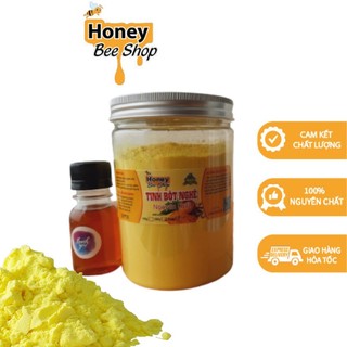 Tinh bột nghệ nguyên chất honeybeeshop tăng cường sức khỏe làn da, giúp da trắng sáng, mịn màng - hũ nhựa pet 300g