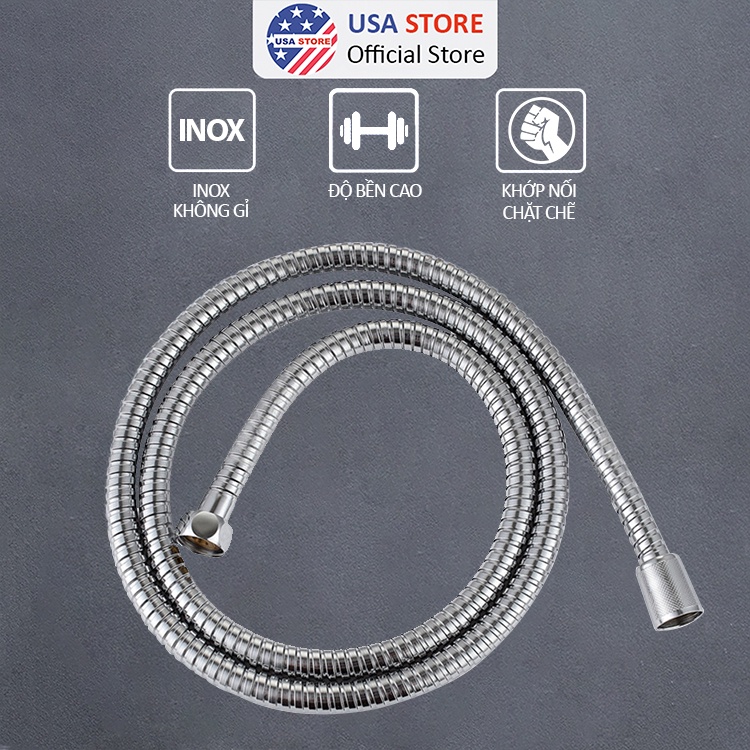 Đường Dây Vòi Tắm Hoa Sen 1,2 - 1,5 Mét Inox Siêu Bền