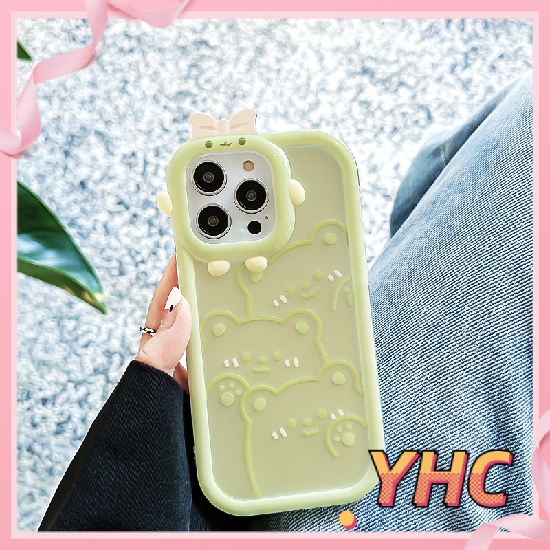 Ốp lưng iphone Đơn giản và tươi mát mini mini mô hình gấu nhỏ iPhone6 / 6S / 6splus / se / 7 / 7plus / 8 / 8plus / X / xs / xsmax / 11 / 12 / 13 -6004