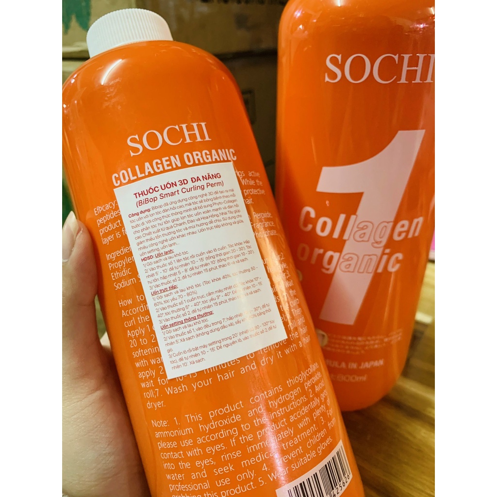 Uốn Lạnh 3D Đa Năng  SOCHI COLLAGEN ORGANIC 800ML Sóng Căng Lamyra Store