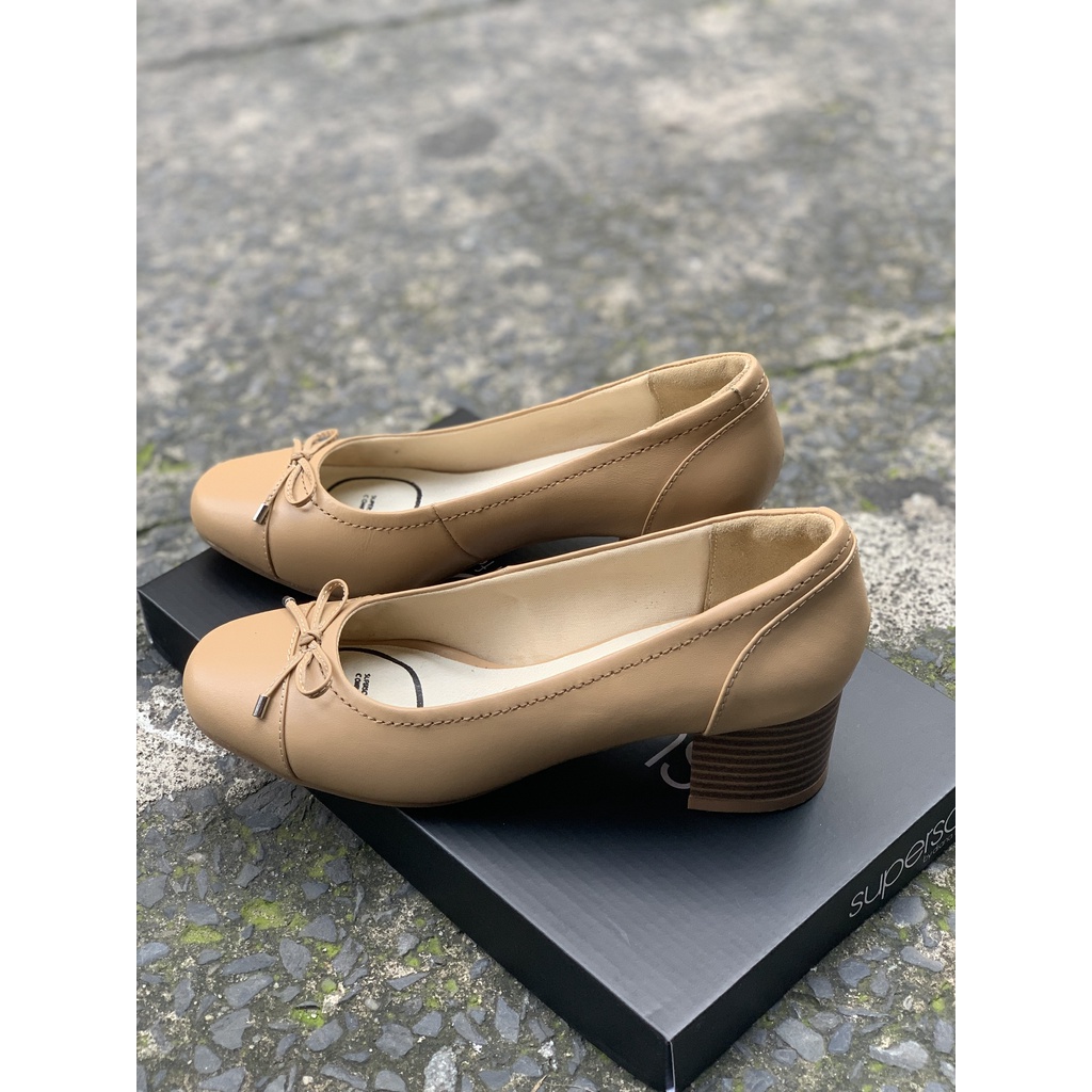 Pumps supersoft mũi vuông có nơ