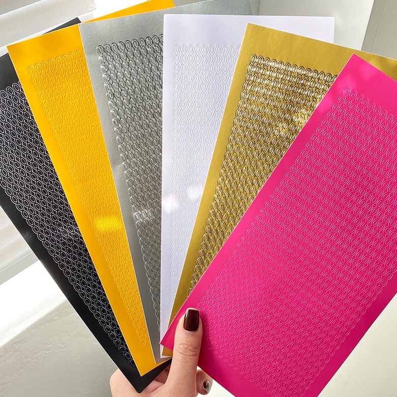 Zanmo tờ nhãn dán sticker dây xích các màu trang trí decor toploader