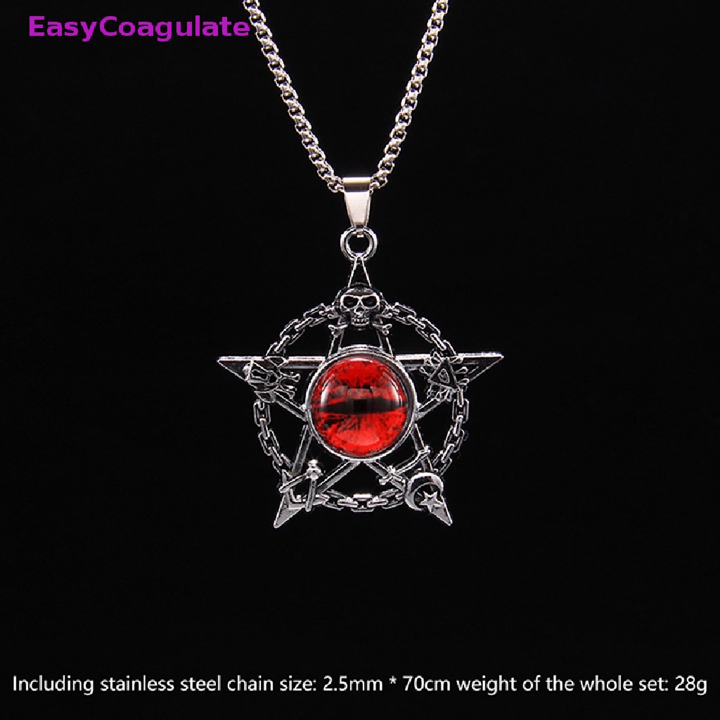 Eas Vòng cổ Bằng Thép Không Gỉ Mặt Hình Đầu Lâu Phép Thuật Phong Cách Hip Hop Retro Cho Nam Và Nữ