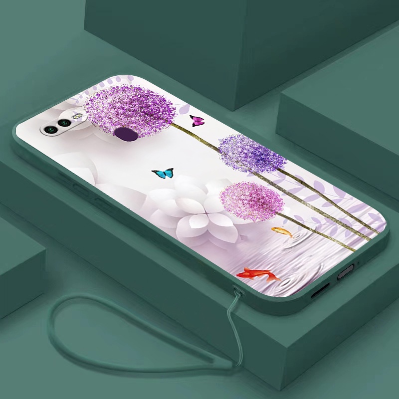 Ốp Điện Thoại Silicon Có Dây Đeo Cho OPPO A3S A5 A12E A5S A7 A12 F9 F9 Pro F11 F11 Pro New 2023