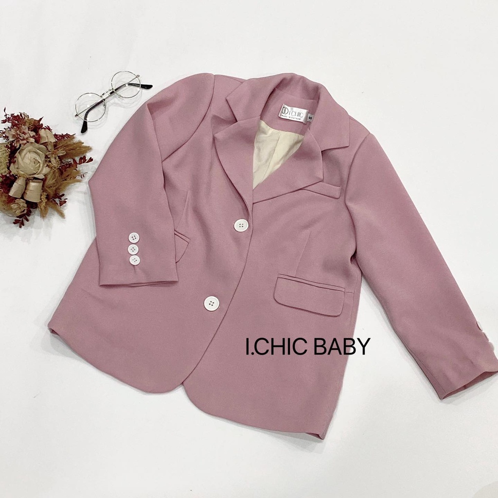 ICHIC BABY- Áo Vest cho bé gái BVE001 màu sắc nhẹ nhàng, form tôn dáng.