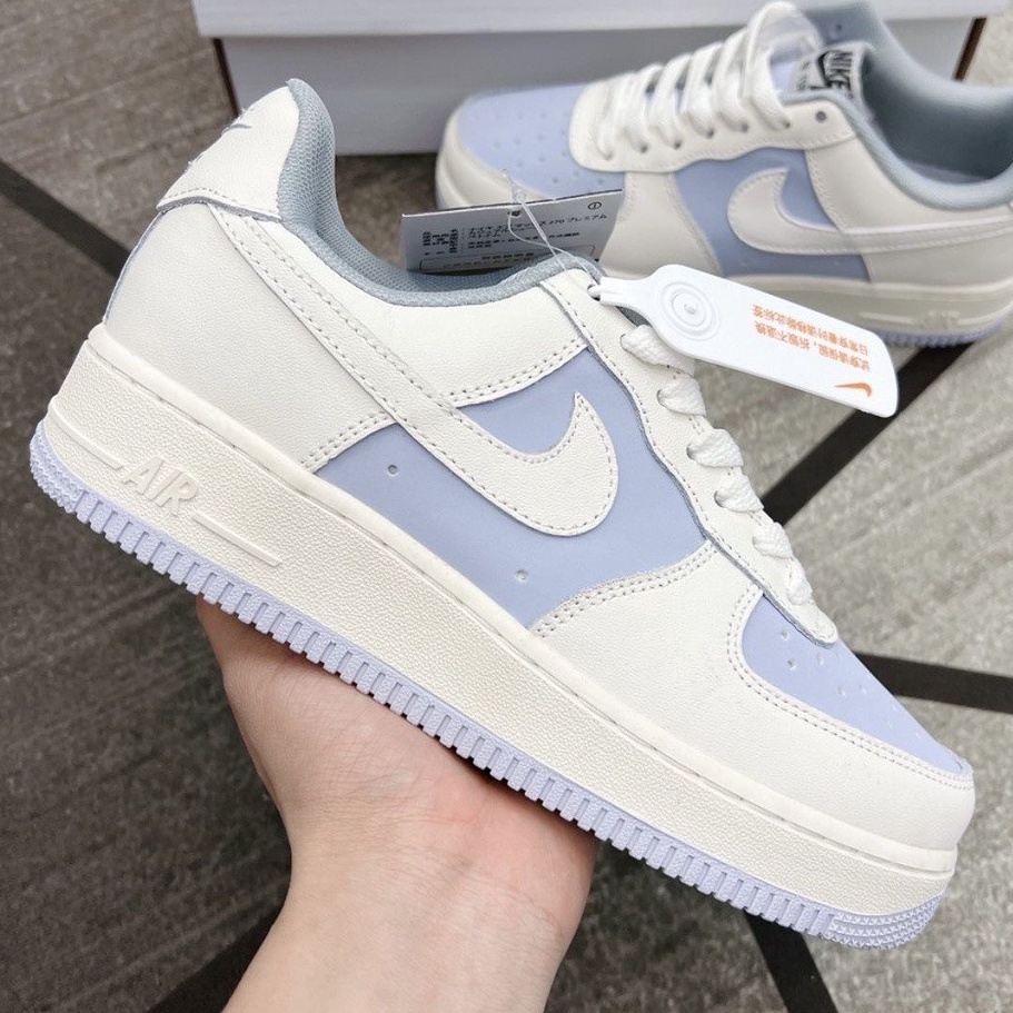 Giày _Nike Air Force 1 Cream Khoai Môn, Giày AF1 Thể Thao Trắng Xanh kem Thời Trang Hàng Đẹp Full Box Bill