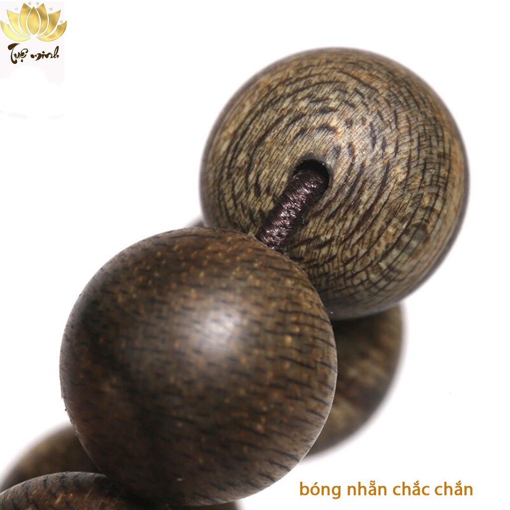 Vòng Trầm Hương 108 Hạt 6 Ly Mix Sen Trần Sánh Và Bi Vàng  Chuỗi Tràng Đeo Tay